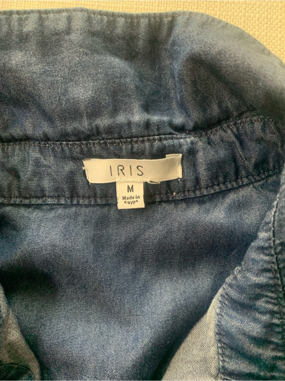 Iris Dark Wash Cropped Denim Button-Down Top - Picture 7 of 9